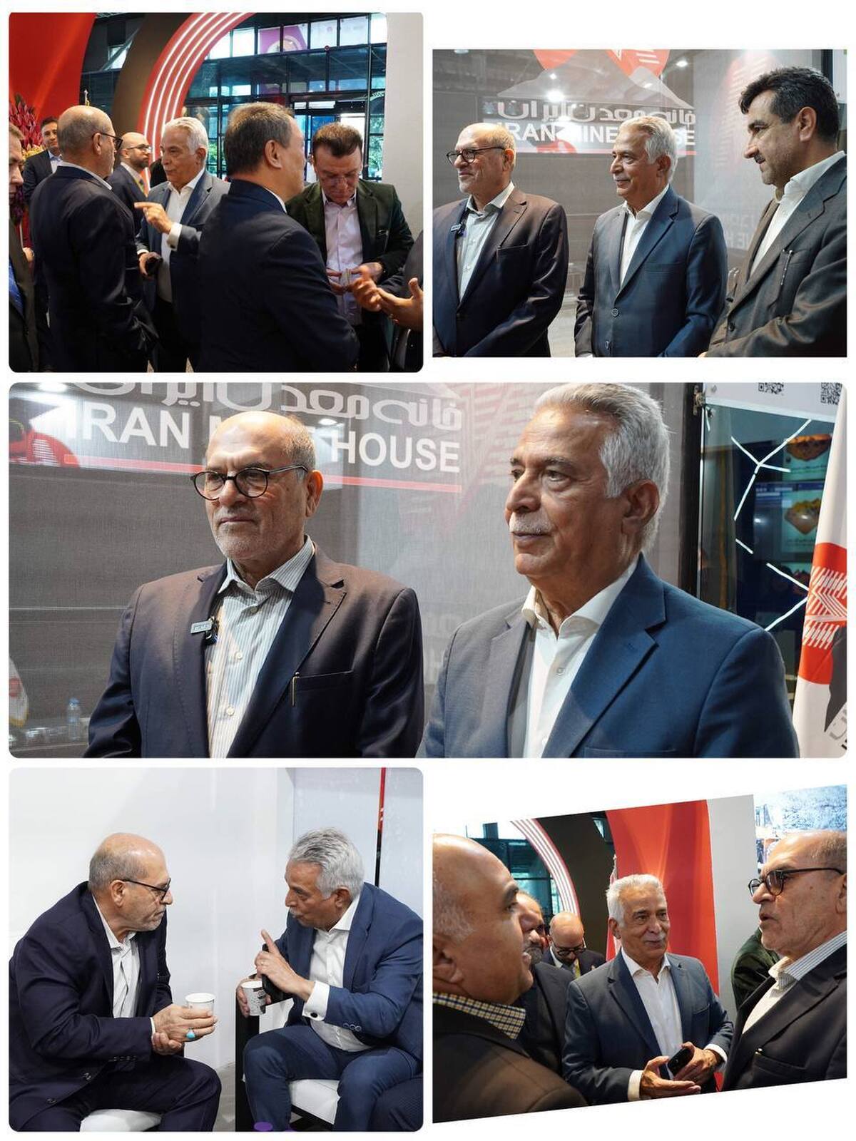 بازدید دکتر نجفی‌عرب رئیس اتاق بازرگانی تهران از غرفه خانه معدن ایران در ایران کانمین ۲۰۲۵
