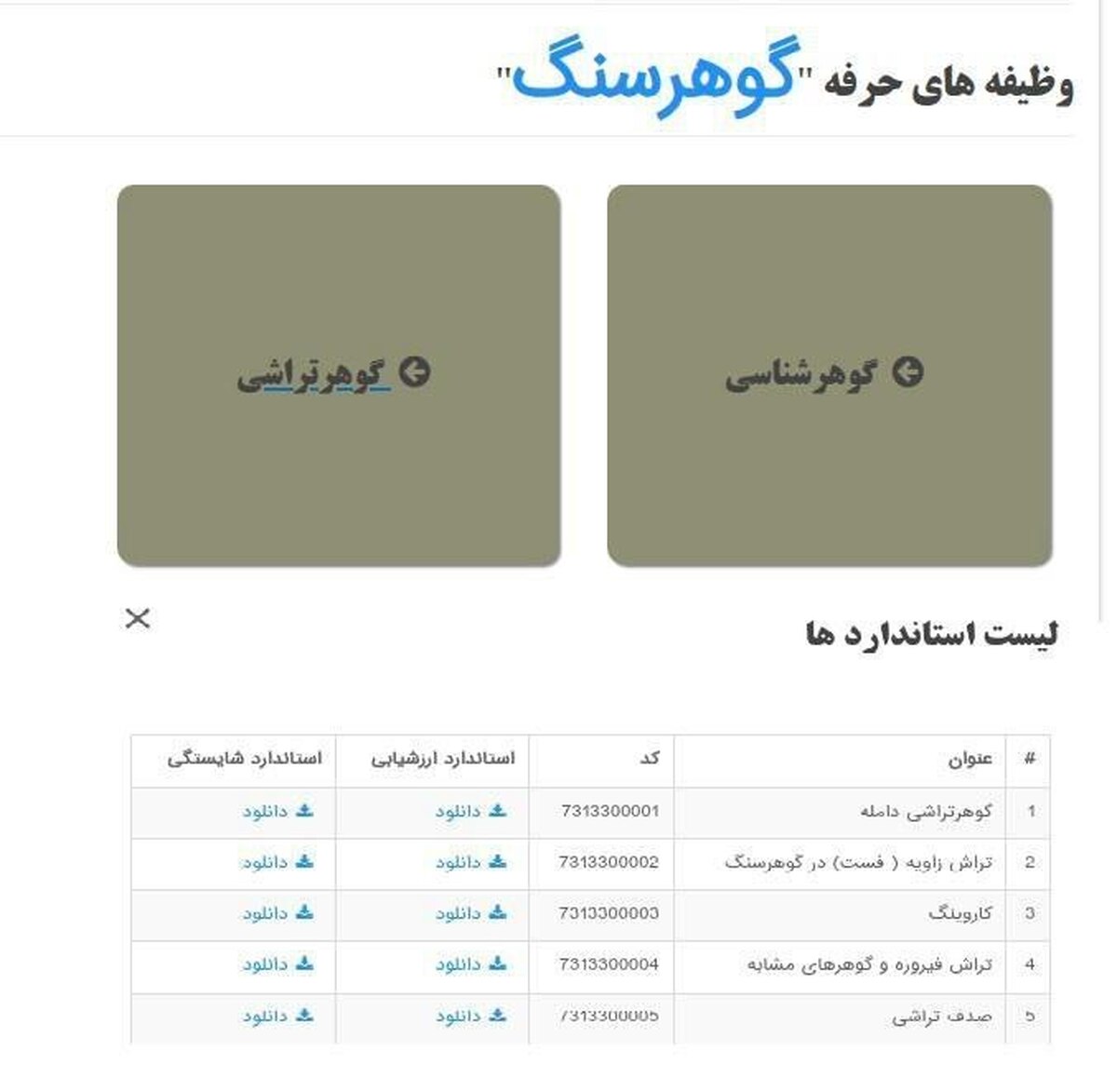 تدوین استاندارد‌های سند حرفه گوهرتراشی