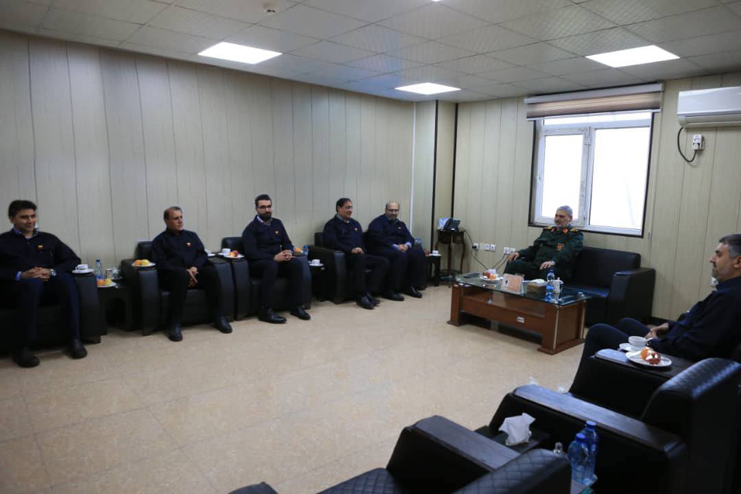 دیدار مدیرعامل شرکت فولاد خوزستان و هیات همراه با فرمانده سپاه حضرت ولی‌عصر (عج)