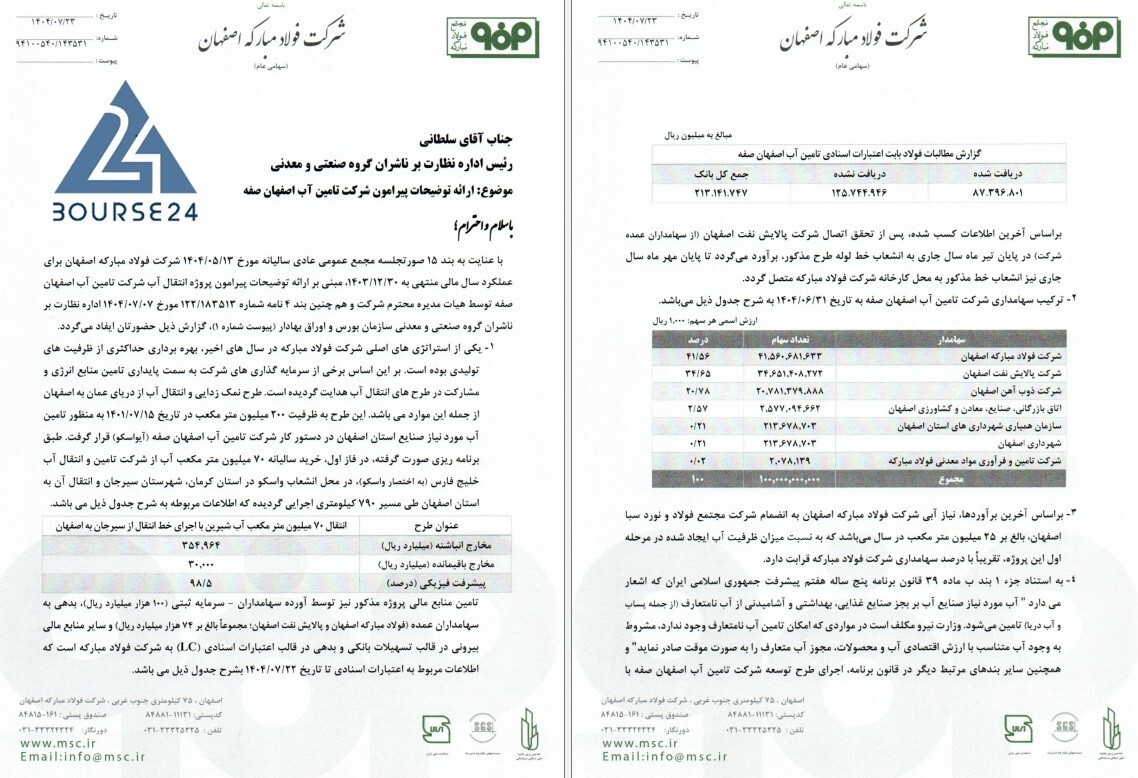 انتقال ۲۰۰ میلیون متر مکعب آب برای نجات صنایع مرکزی کشور انتقال ۲۰۰ میلیون متر مکعب آب برای نجات صنایع مرکزی کشور