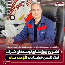 تشریح پروژه‌های توسعه‌ای شرکت فولاد اکسین خوزستان در افق سه ساله