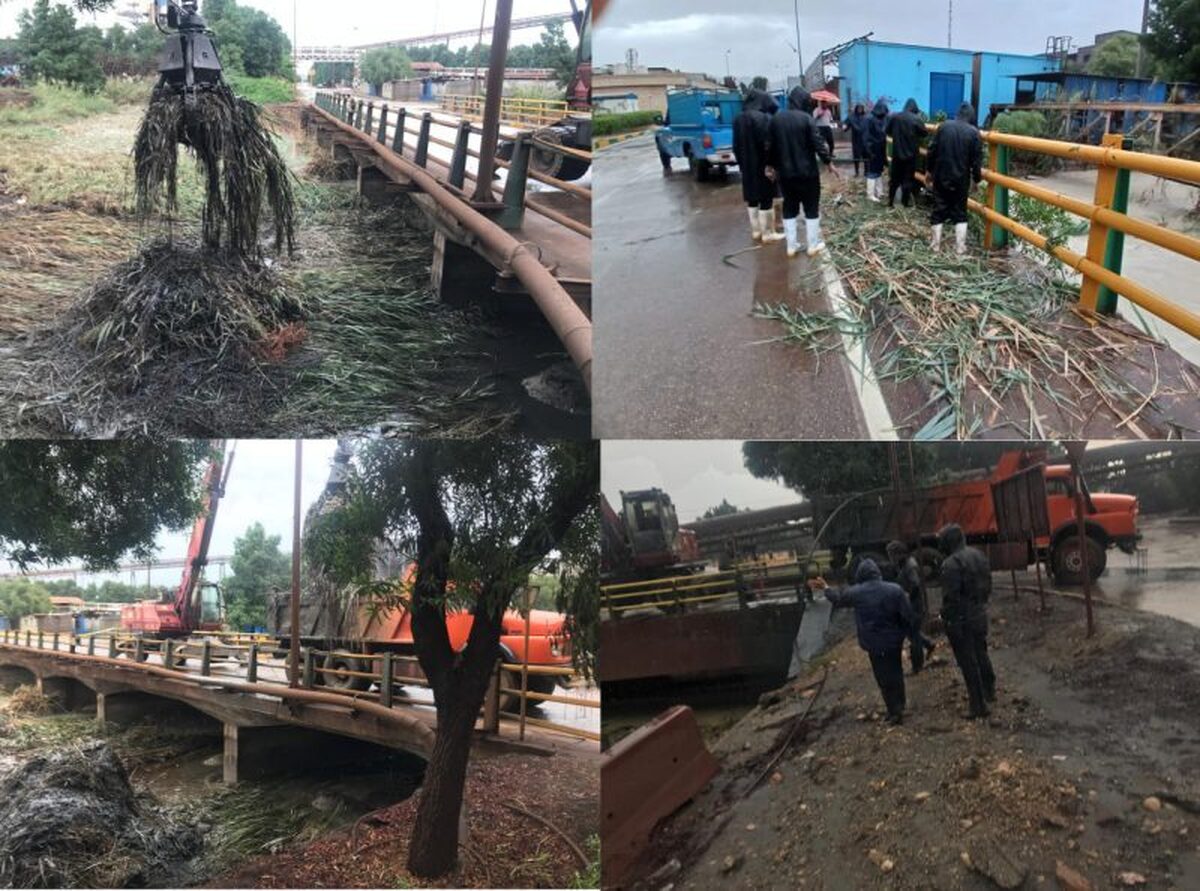 فولاد هرمزگان بحران بارندگی‌های شدید را در محیط شرکت مدیریت کرد