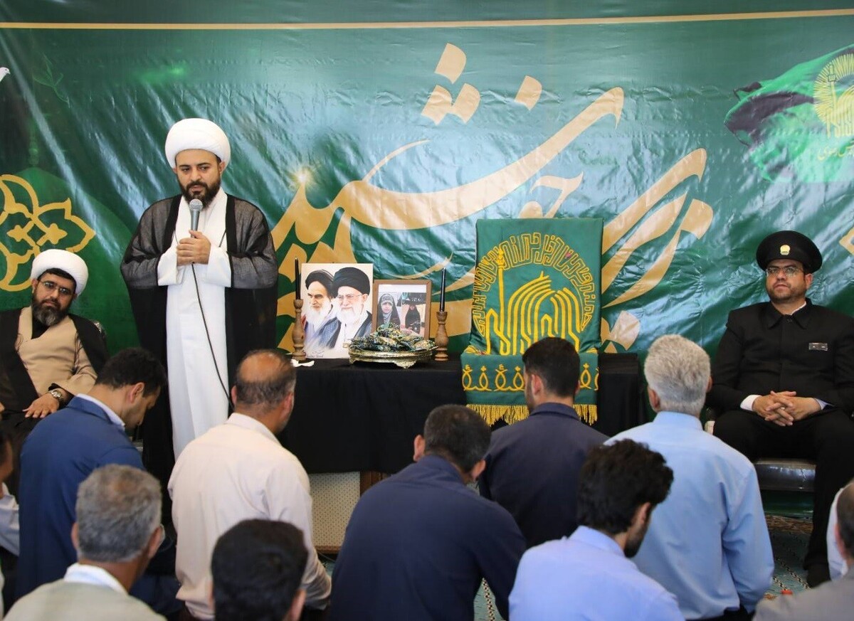 حضور کاروان خادمان حرم مطهر رضوی در شرکت صبا فولاد خلیج فارس