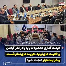 قیمت‌گذاری محصولات باید با در نظر گرفتن واقعیت‌های تولید، هزینه‌های تمام‌شده و شرایط بازار انجام شود