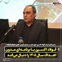فولاد اکسین با برنامه‌ای مدون اهداف سال ۱۴۰۵ را دنبال می‌کند