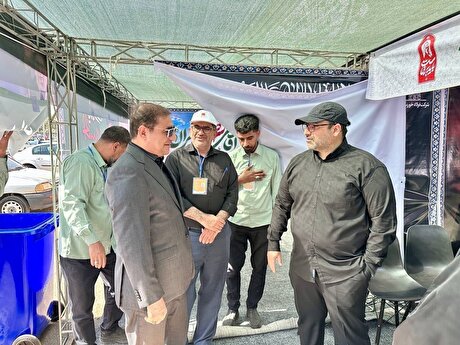 بازدید میدانی مدیرعامل گروه فولاد خوزستان از موکب شهدای شرکت در پایتخت