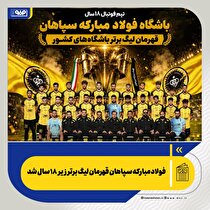 فولاد مبارکه سپاهان قهرمان لیگ برتر زیر ۱۸ سال شد